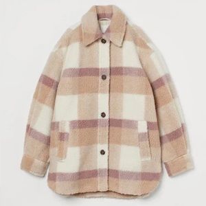 H&M Faux Shearling Shirt Jacket